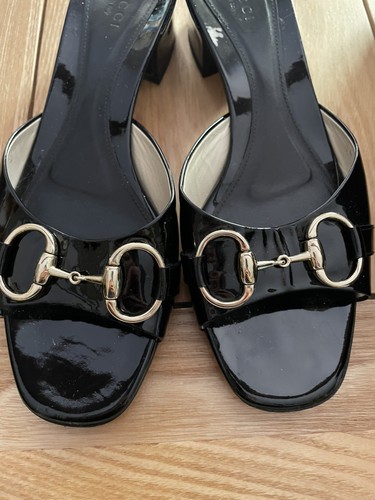 Gucci black patent low - gucci, heeled