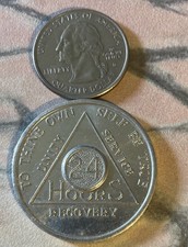 “To Thine Own Self Be True” 24 Hour Unity Service Recovery Prayer Aluminum Coin