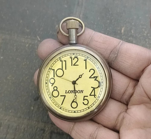 Brass pocket watch nautical - brass,