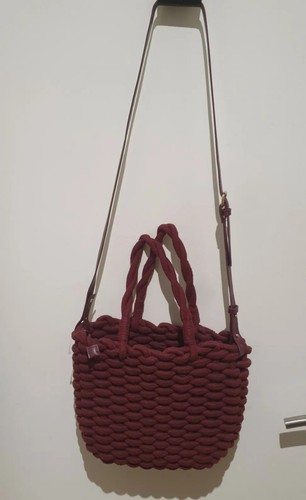 Zara burgundy woven shoulder - woven,