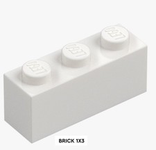 LEGO Brick 1x3 White (colour