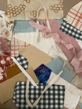 Mixed Offcut Bundle Fabric And Ribbon Scraps 50g