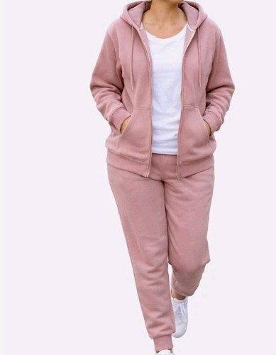 Pink fleece zip - zip, hoodie