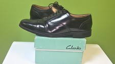 clarks shoes men black lace-up