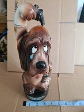 Vintage The Last Shot Musical Blood Hound Dog Decanter ( Empty) works Whisky 