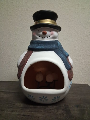 Snowman shaped terra cotta - snowman,