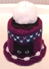 Knitted Maroon Toilet Roll