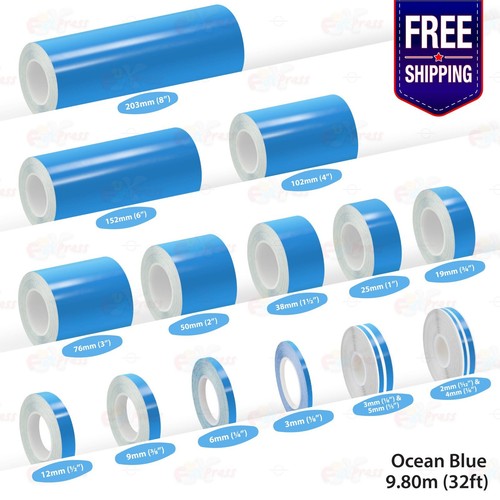 Ocean blue pin stripe car - blue,