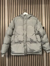 Stone Island Grey Nylon Metal / Tyvek Shield Down Puffer Jacket - Size XL