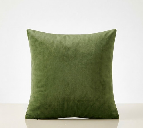 Olive green velvet - green, cushion