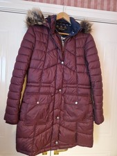 Barbour Women's Dark Red Coat Jacket Size 14.