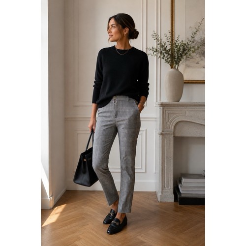 Topshop gray glen plaid slim - topshop,