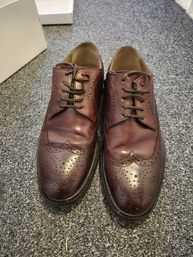 Reiss size leather brogue - leather,