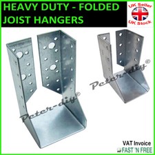 JOIST HANGERS Heavy Duty FOLDED Internal Concealed Flange Face Hook Steel 2.0 mm