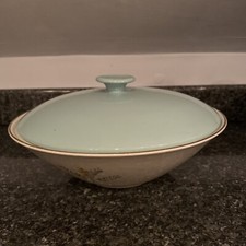 Vintage Ridgway, White Mist, Miramar, Tureen Duck Egg Blue Tableware Rare