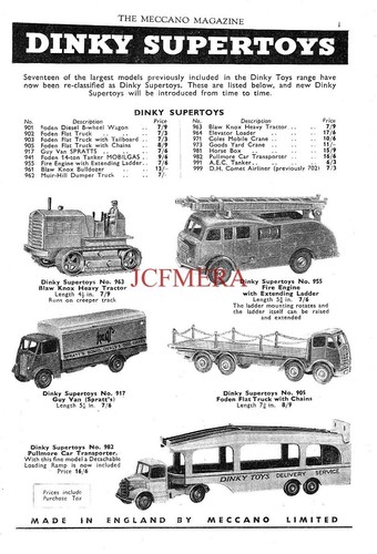 1950s dinky toys advert - dinky,