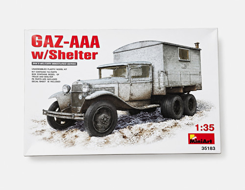 Miniart gaz aaa shelter - w/shelter, 1:35