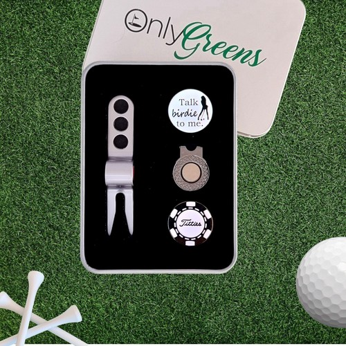 Divot tool ball marker gift - &,
