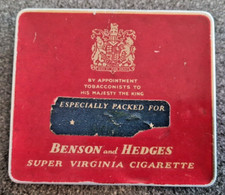 Vintage 1950s Benson And Hedges BOAC Cigarette Tin Tobacciana