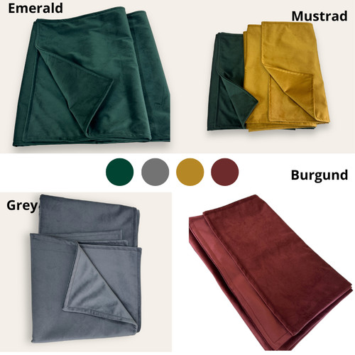 Velvet bed throw reversible - bed,