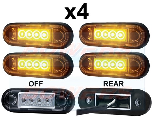 Easy fit amber orange led - 4x,