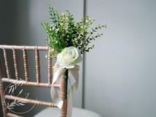 Handmade Set 6/8/10 Wedding Chair Decorations, Wedding Aisle Church Pew Flowers