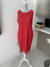 Red lace dress with a zip back