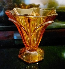 Art Deco Style Amber Glass