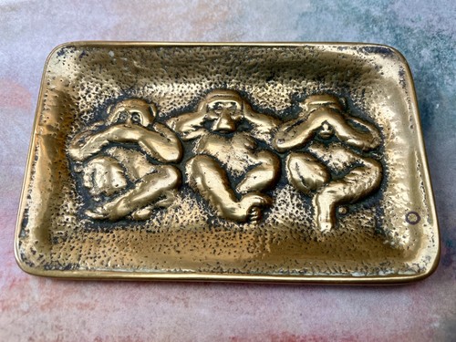 Vintage solid brass three - vintage, wise