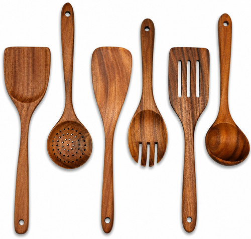 Wooden utensils teak cooking - teak,