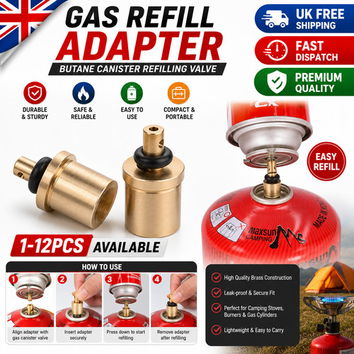 Gas refill adapter - adapter, stove