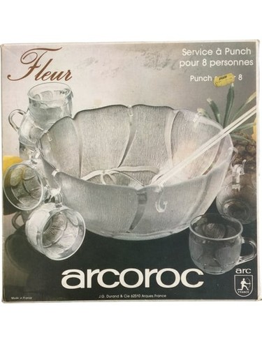 Arcoroc france fleur punch set - france,