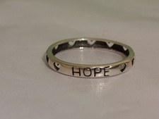 925 Silver 'Hope' Band Ring