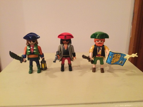 Playmobil pirate figures 3 - figures, x