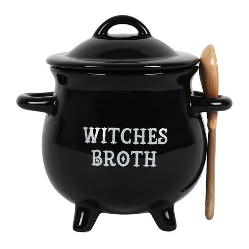 Black soup bowl witches - black,