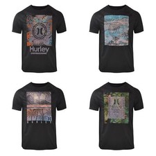 Hurley Mens T-shirt Beach Surf Summer Swim-Wear Quick-dry graphic stretch SUP