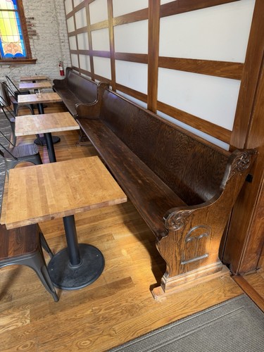 Antique pew 122 years - antique,