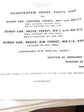 DAIMLER FERRET ILLUSTRATED PART loose copies  british army  military vehicle CES