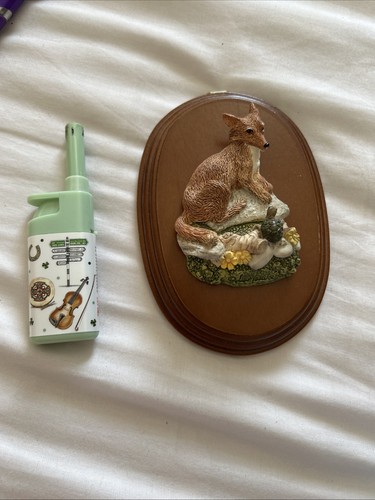 Small fox wall plaque - small, by