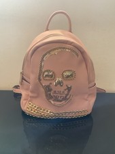MINI PASTEL GOTH PINK SKULL HEAD GOTHX Gothic Backpack Rucksack Steam Punk Bag