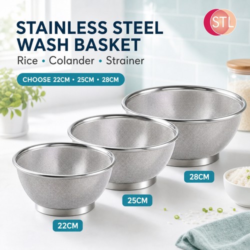 Stainless steel wash basket - stainless,