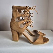 Ajvani UK 6 Brown Tan Faux