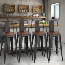 2/4x Bar Stools Vintage Rustic