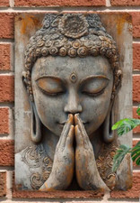 Buddha Head Yoga Meditation Relaxation Metal Wall Plaque Sign Art Decor.  Gift.