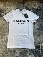 Balmain Paris T Shirt White Size Small Mens Brand New With Tags