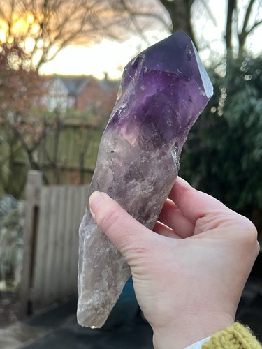 Amethyst wand root long - amethyst,