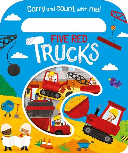 Five red trucks - five, trucks,