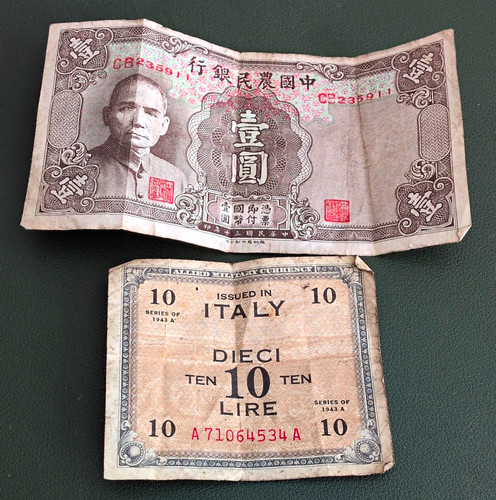 Wwii banknote lot 1941 - wwii, china