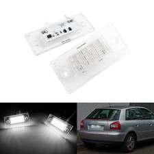 Canbus White LED Licence Number Plate Light Lamps For Audi A3 S3 A4 S4 RS4 B5 8D