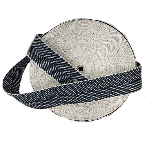 Black white herringbone - black,